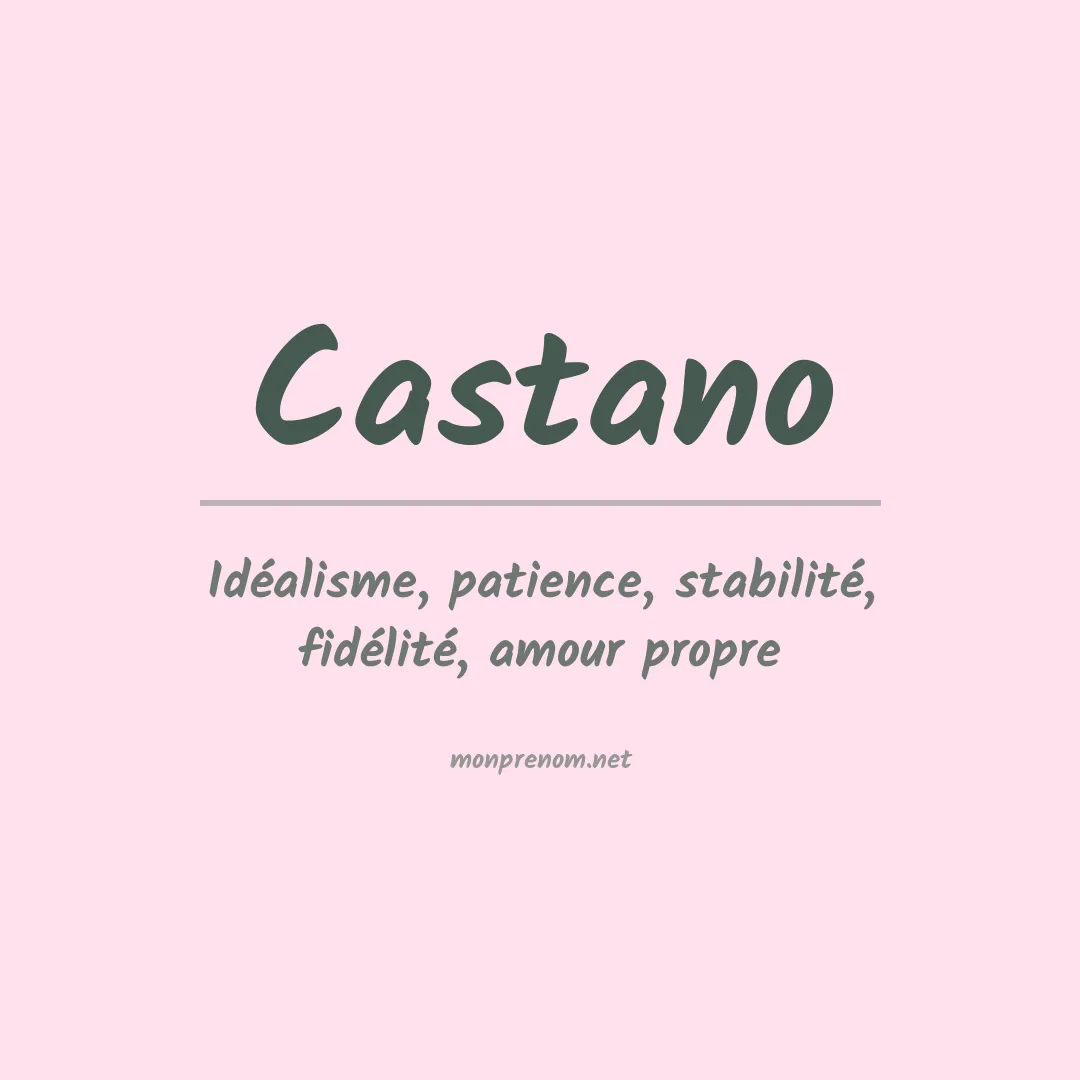 Prénom Castano