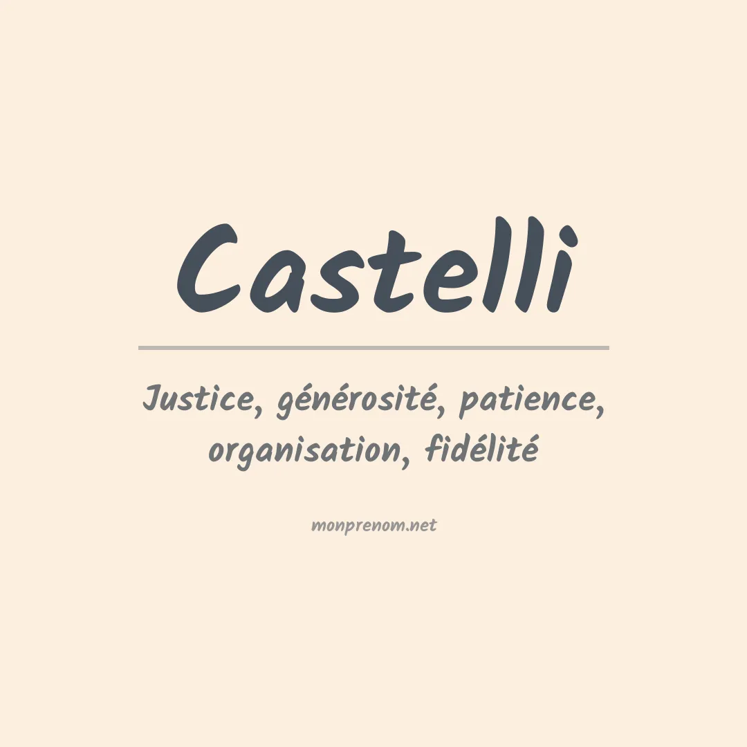 Prénom Castelli