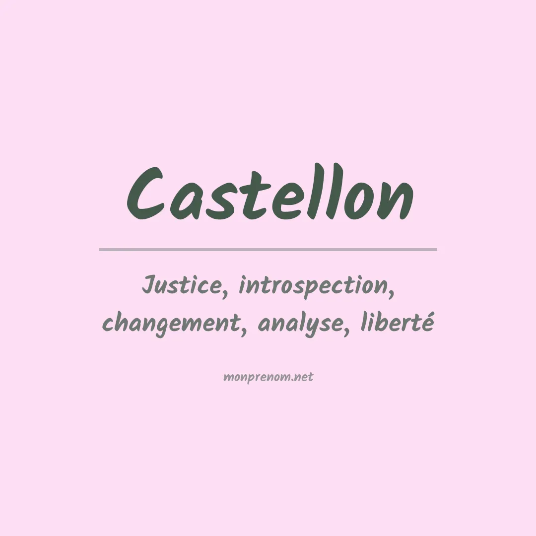 Prénom Castellon