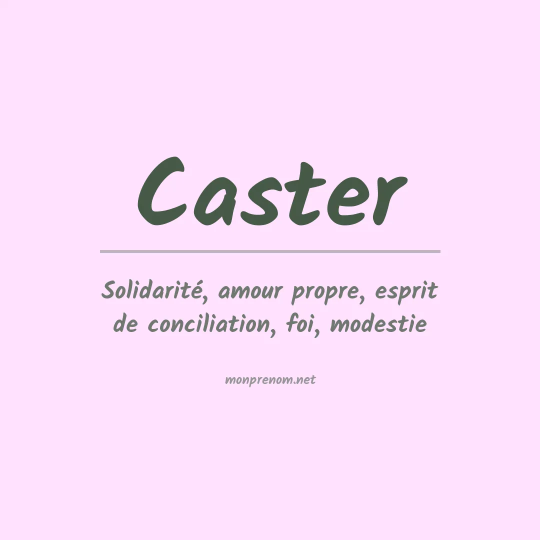 Prénom Caster