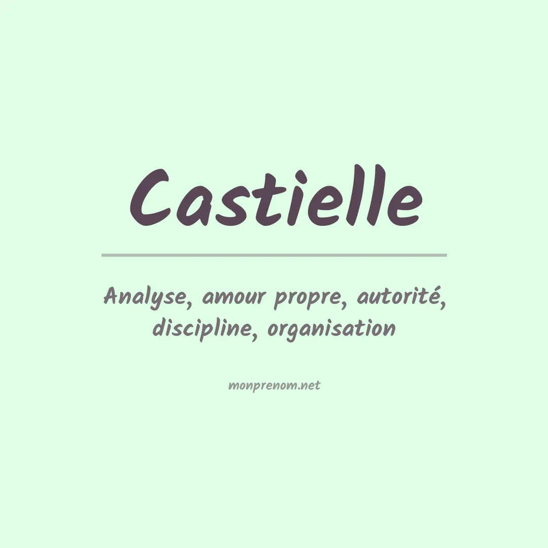 Signification du prénom Castielle