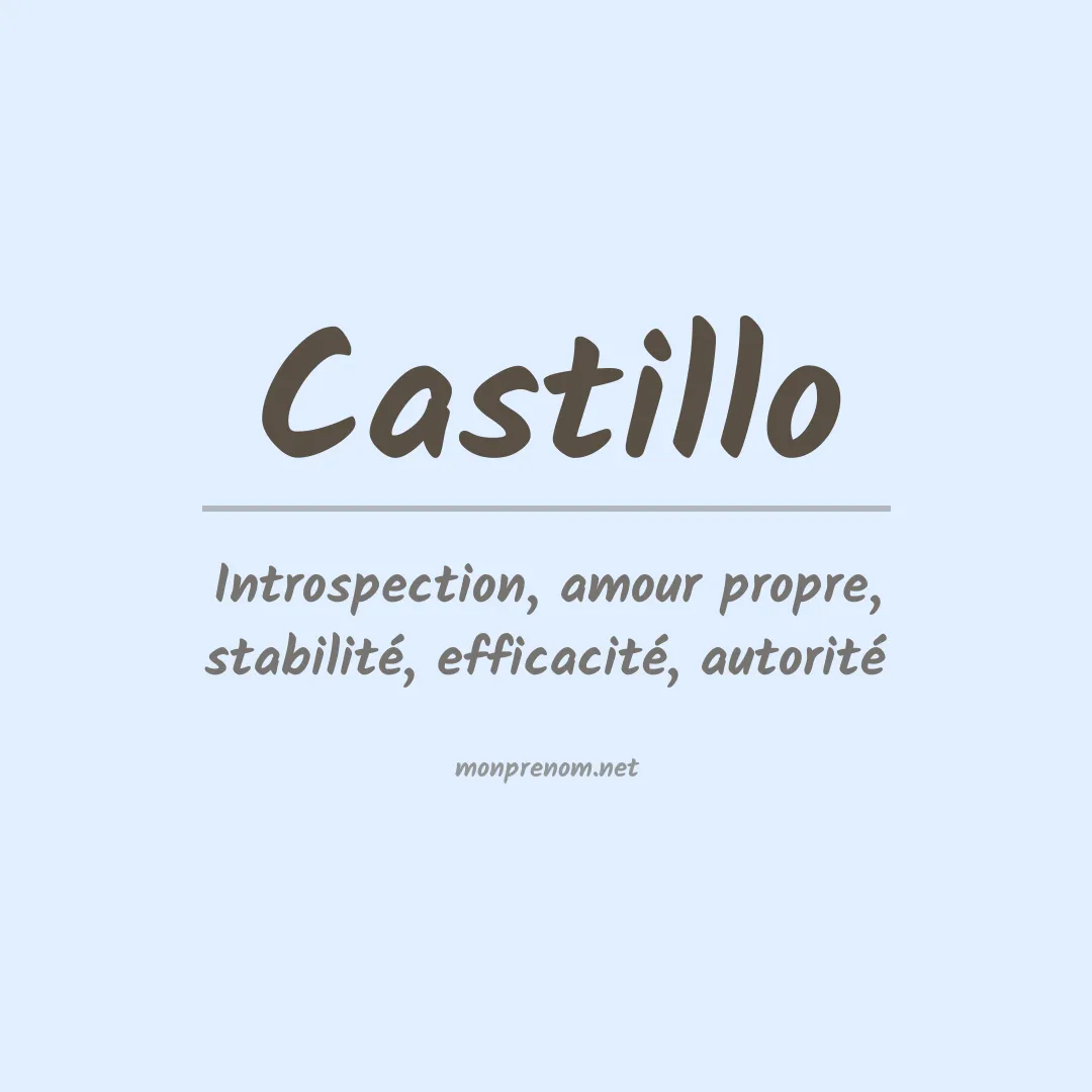 Prénom Castillo