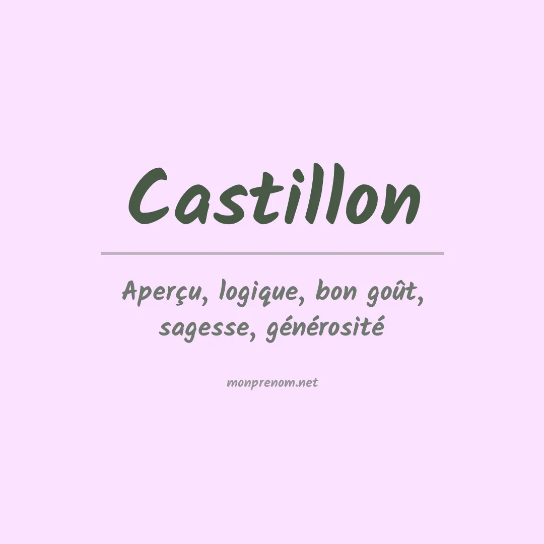 Prénom Castillon