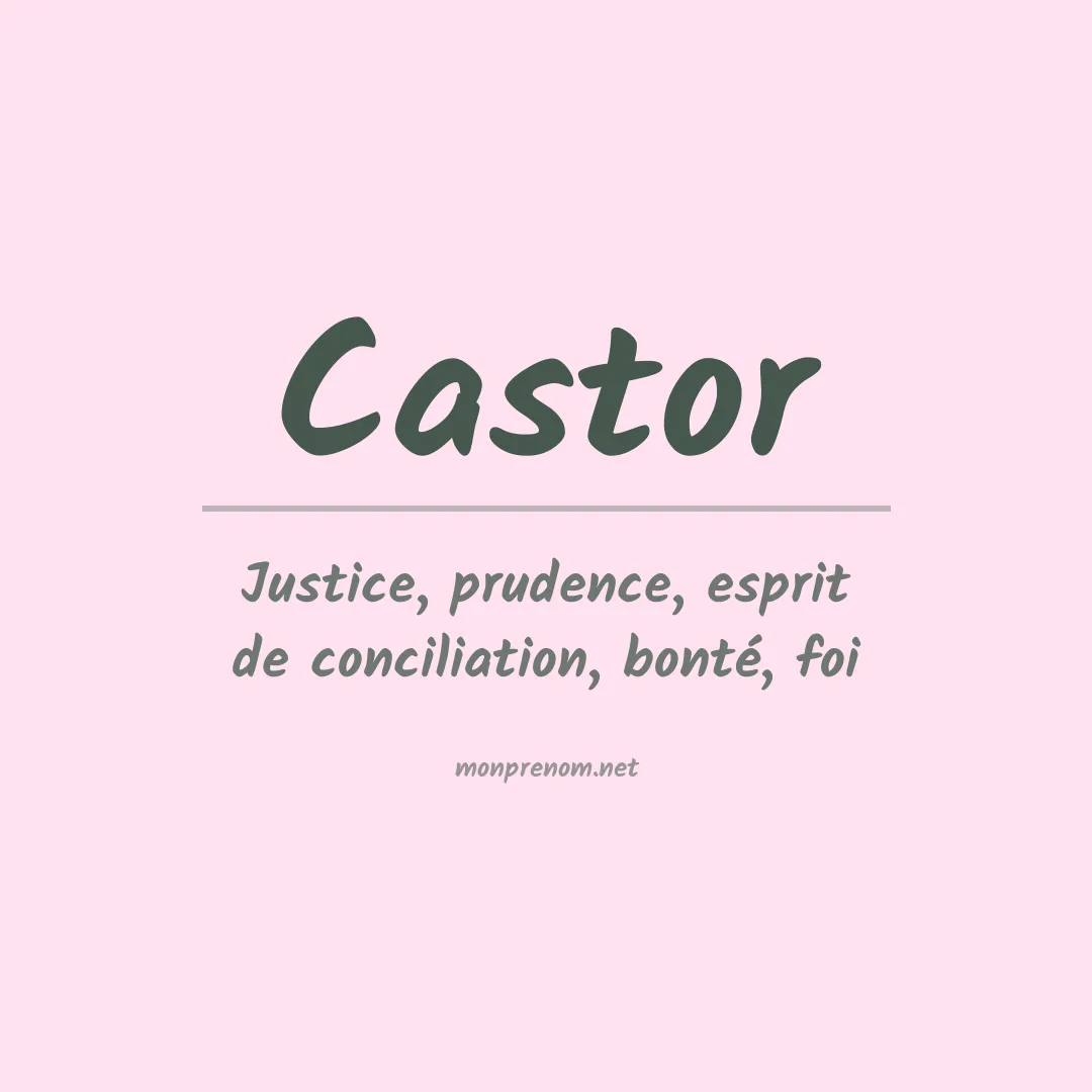 Prénom Castor