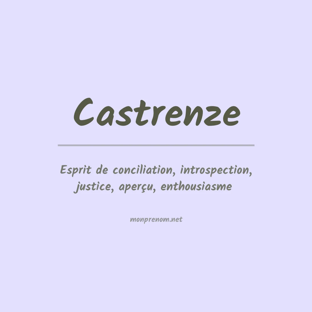Signification du prénom Castrenze