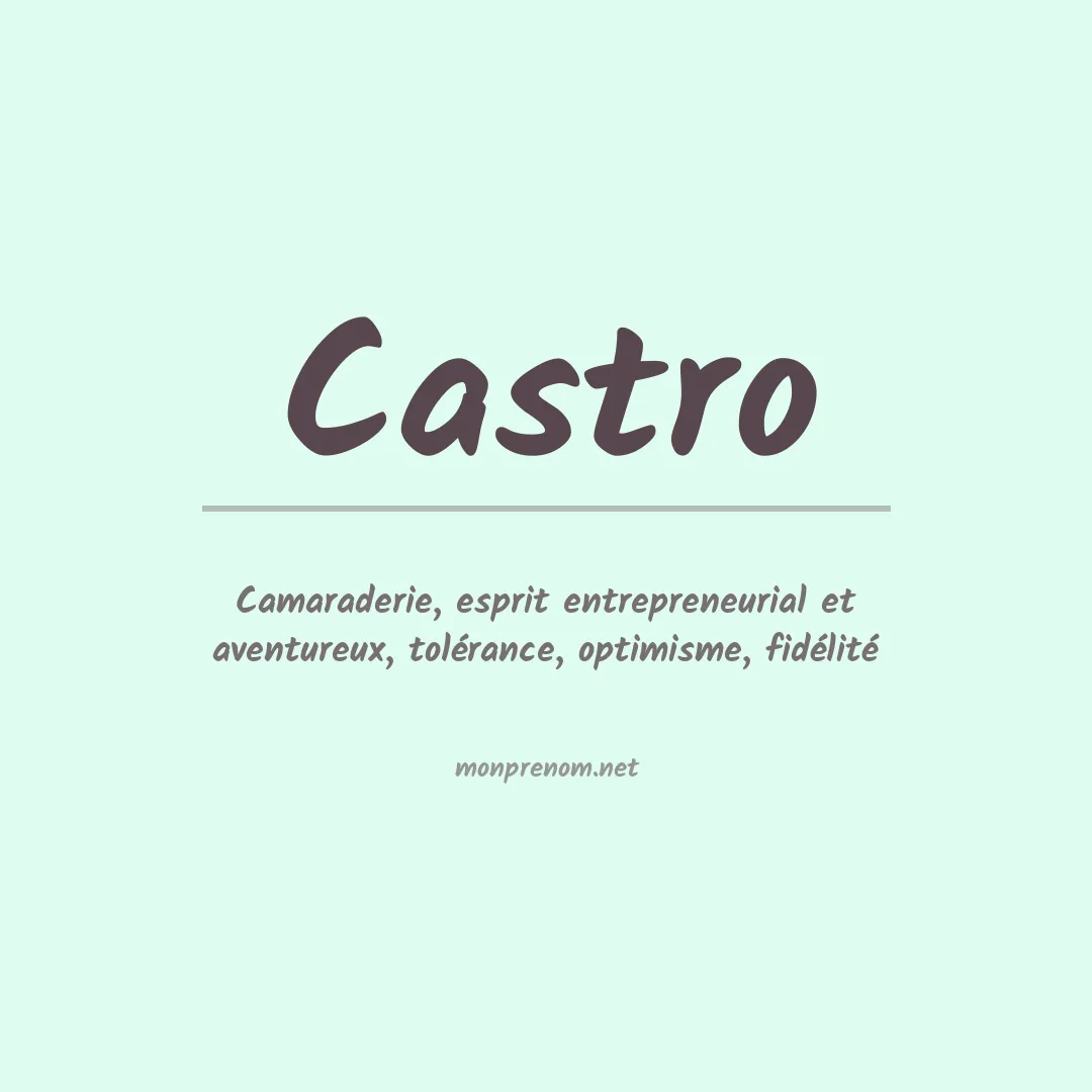 Prénom Castro