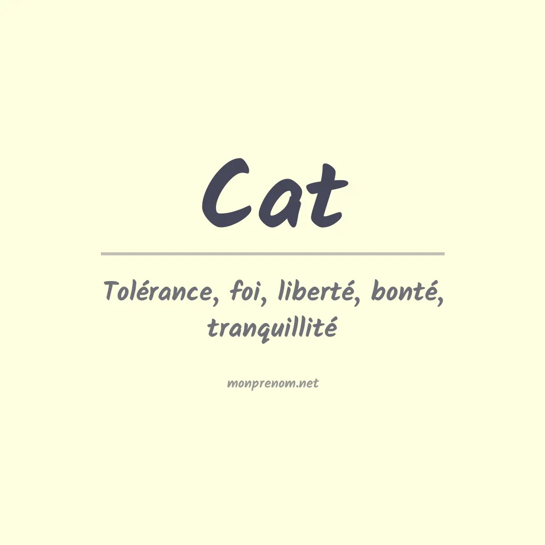 Signification du prénom Cat