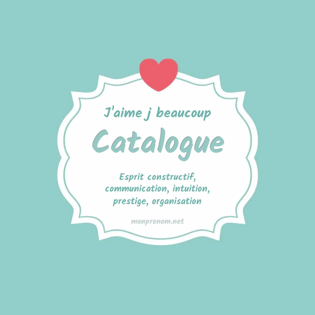 J'aime beaucoup Catalogue