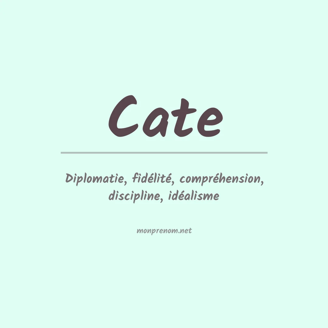 Signification du prénom Cate