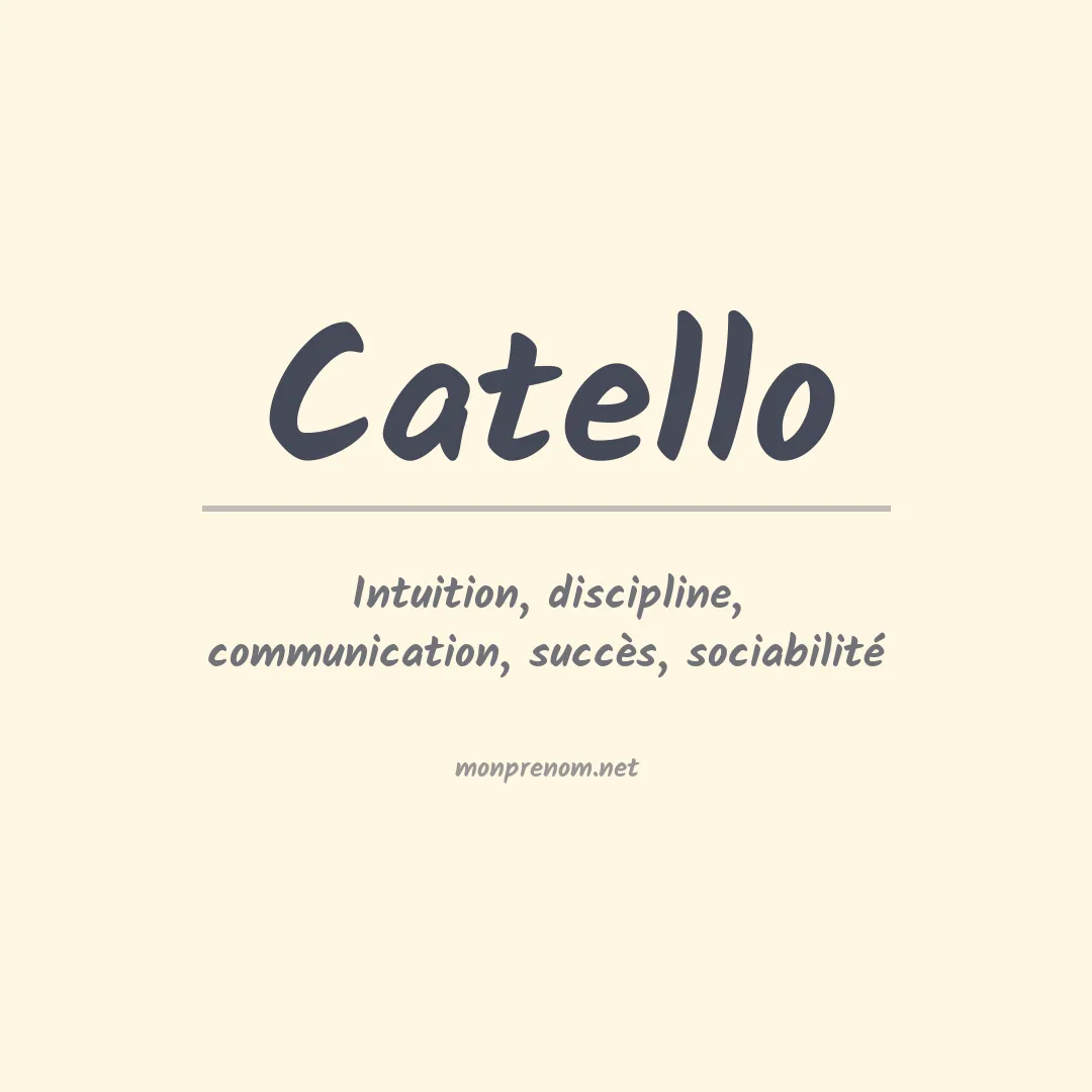 Signification du prénom Catello