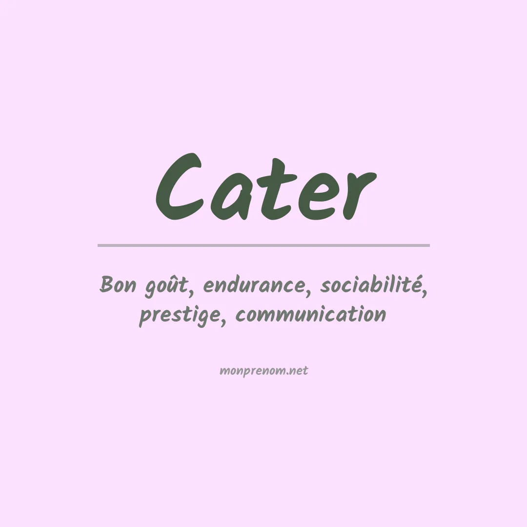 Prénom Cater