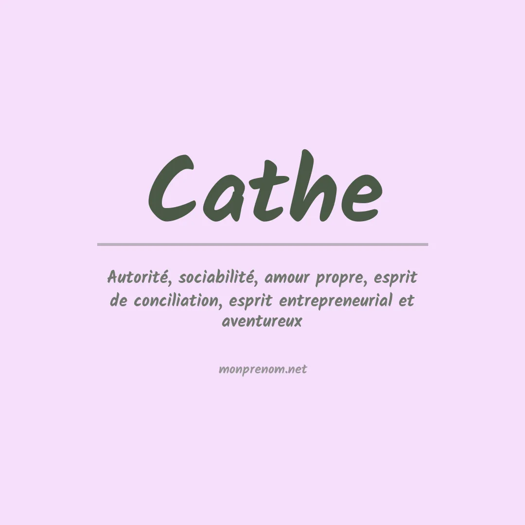 Signification du prénom Cathe