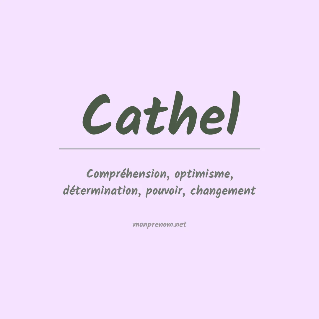 Signification du prénom Cathel
