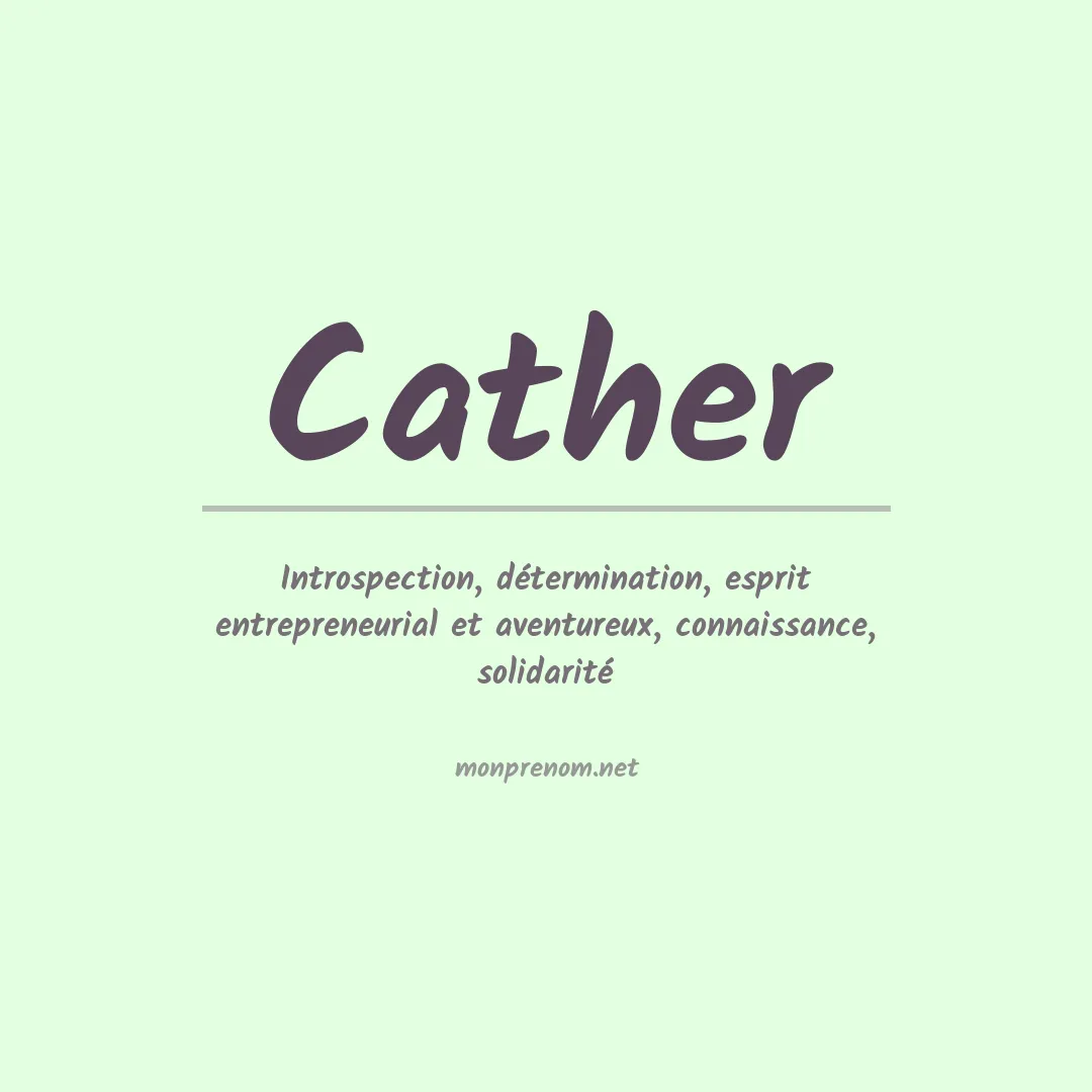 Prénom Cather