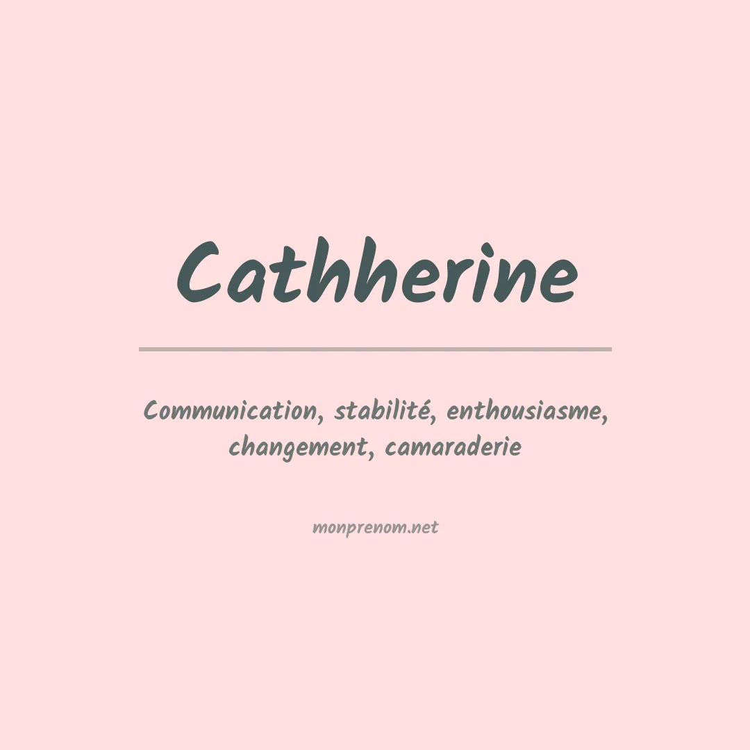 Signification du prénom Cathherine
