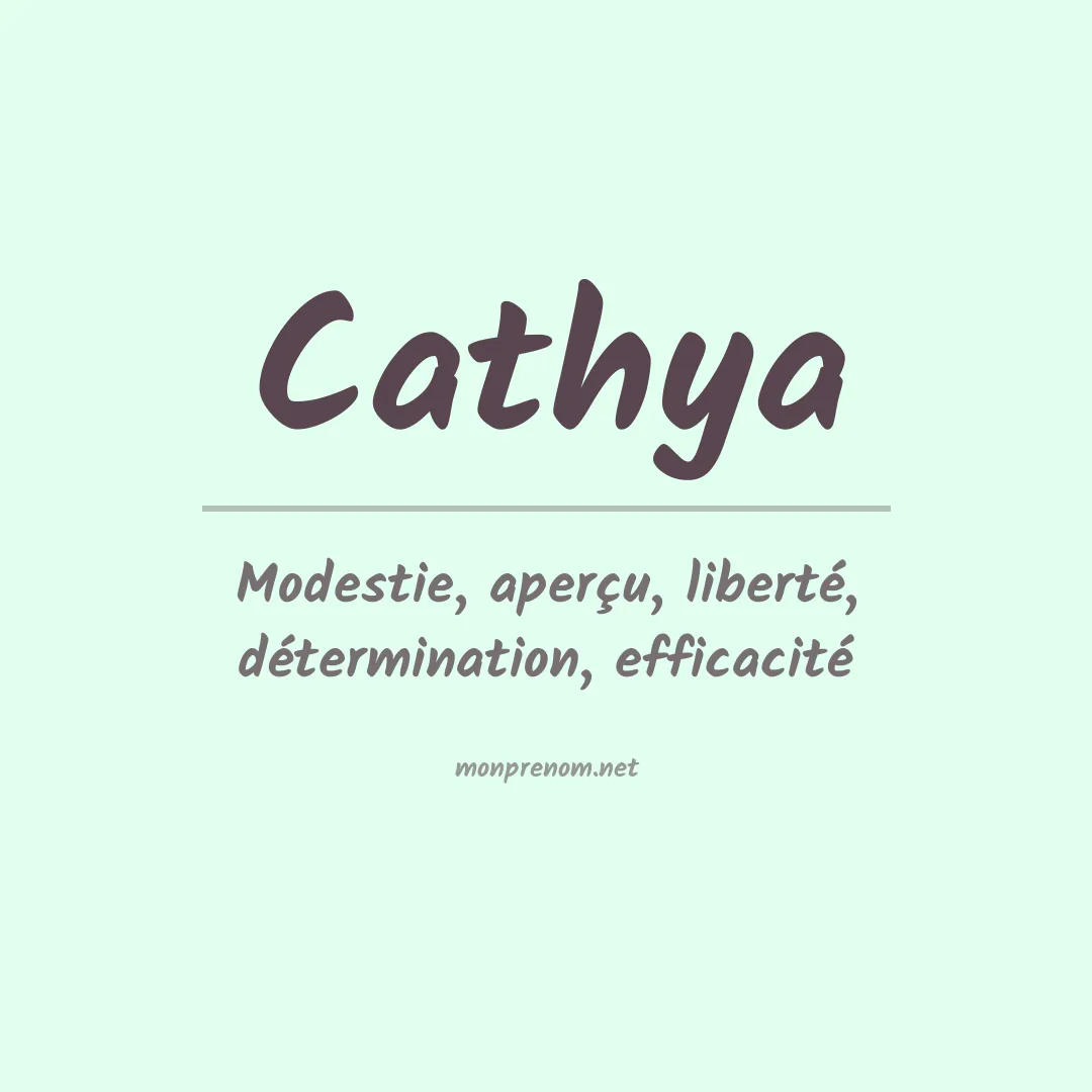 Prénom Cathya