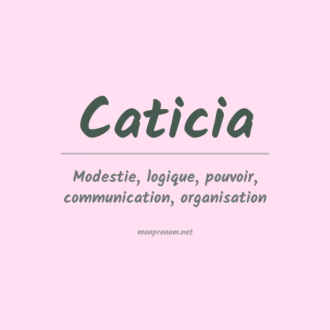 Signification du prénom Caticia