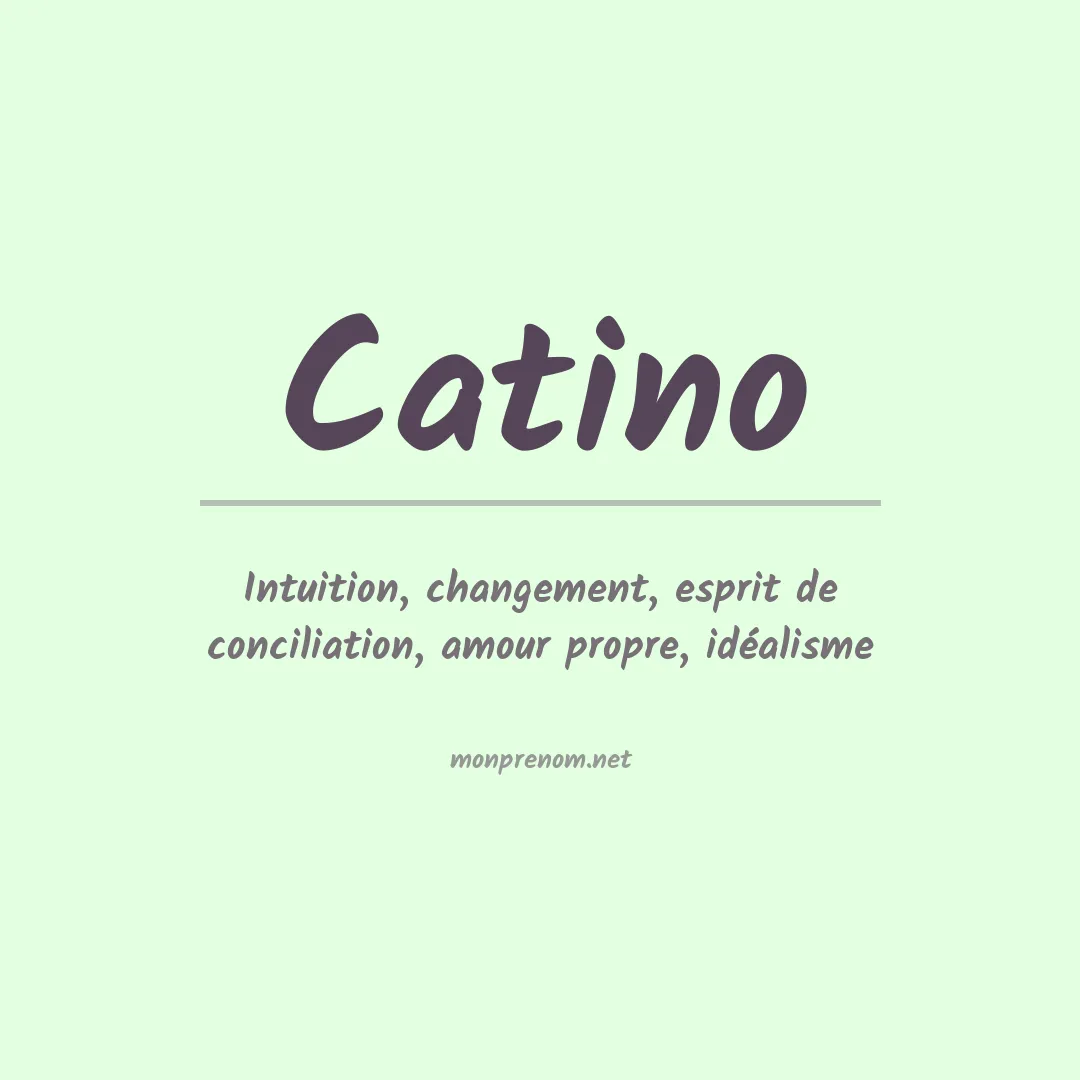 Prénom Catino