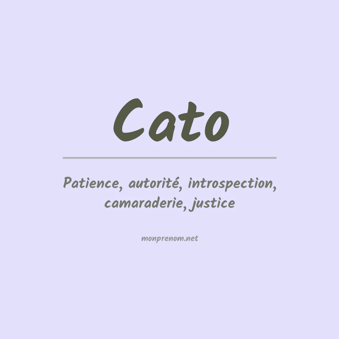 Prénom Cato