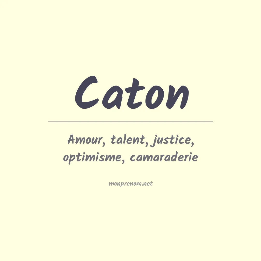 Prénom Caton
