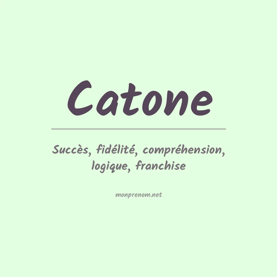 Prénom Catone