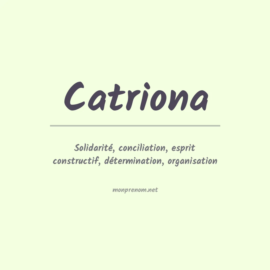 Prénom Catriona