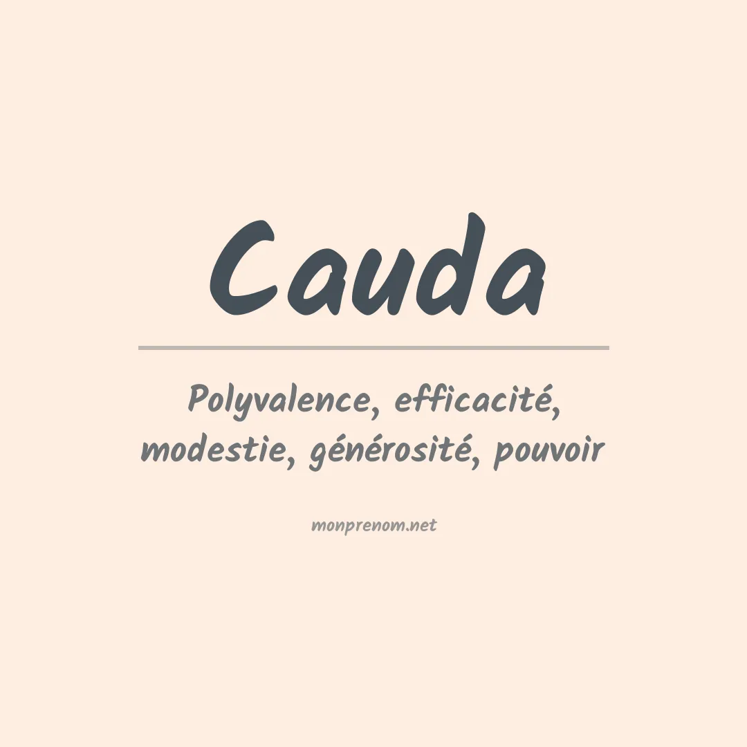 Signification du prénom Cauda