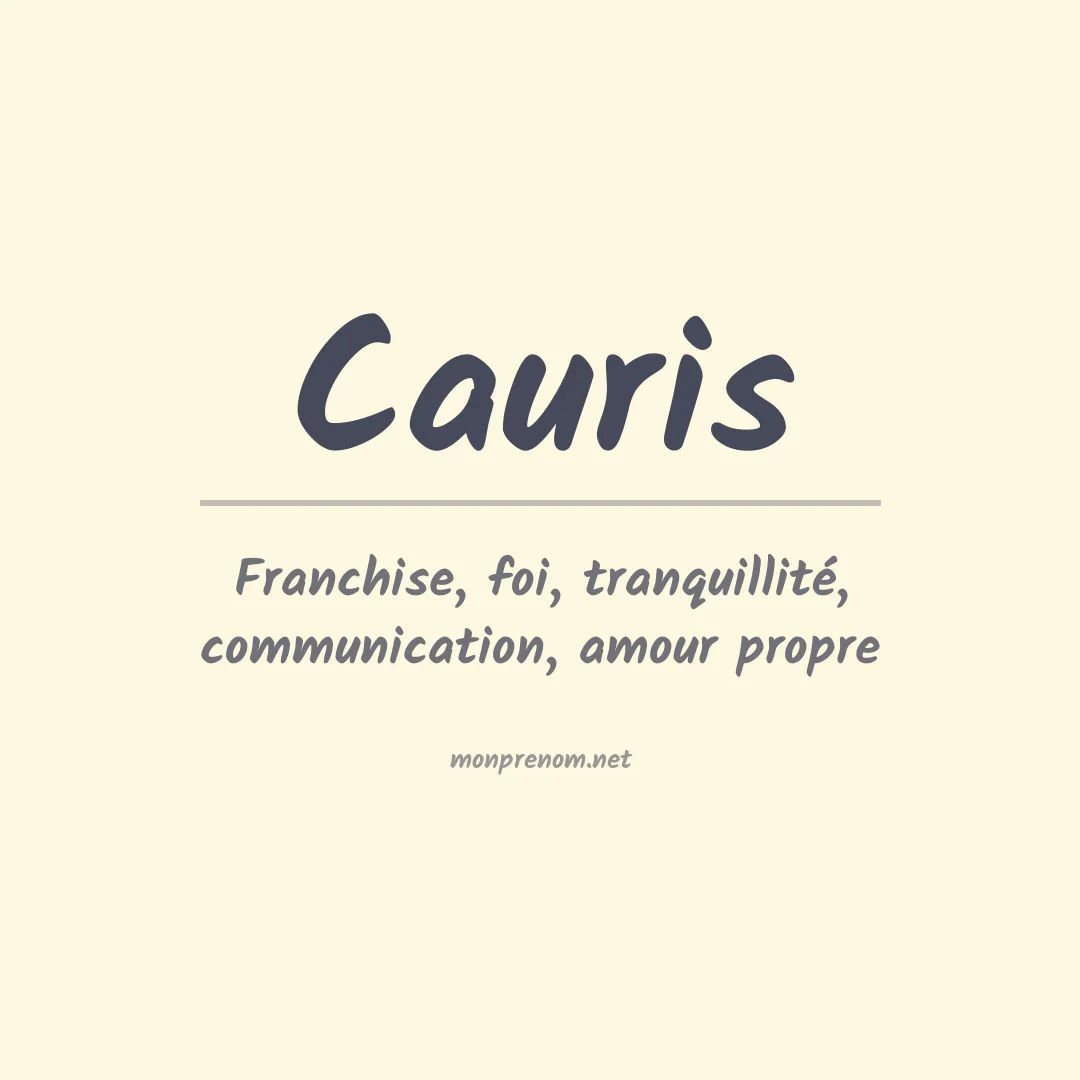 Signification du prénom Cauris