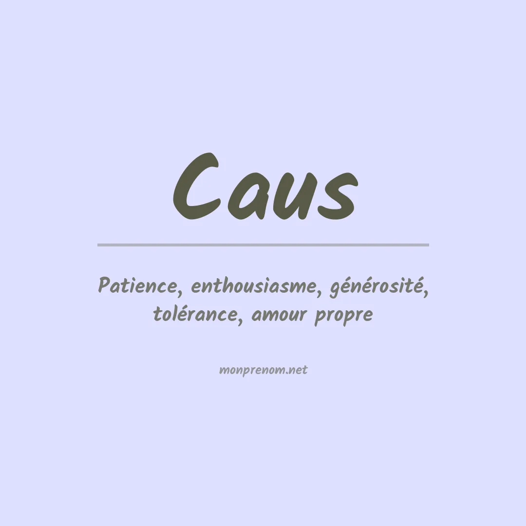 Signification du prénom Caus