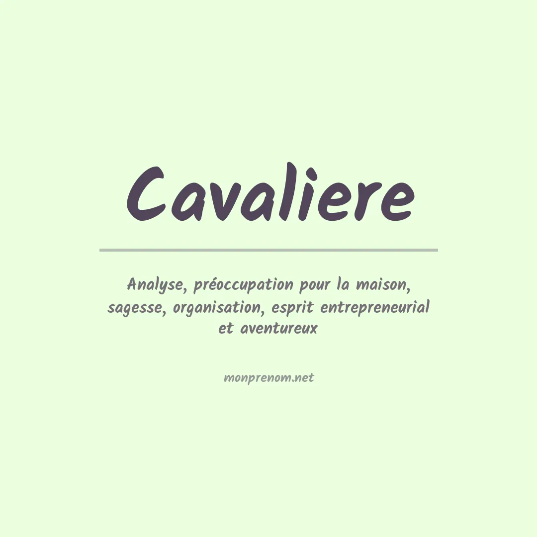 Prénom Cavaliere