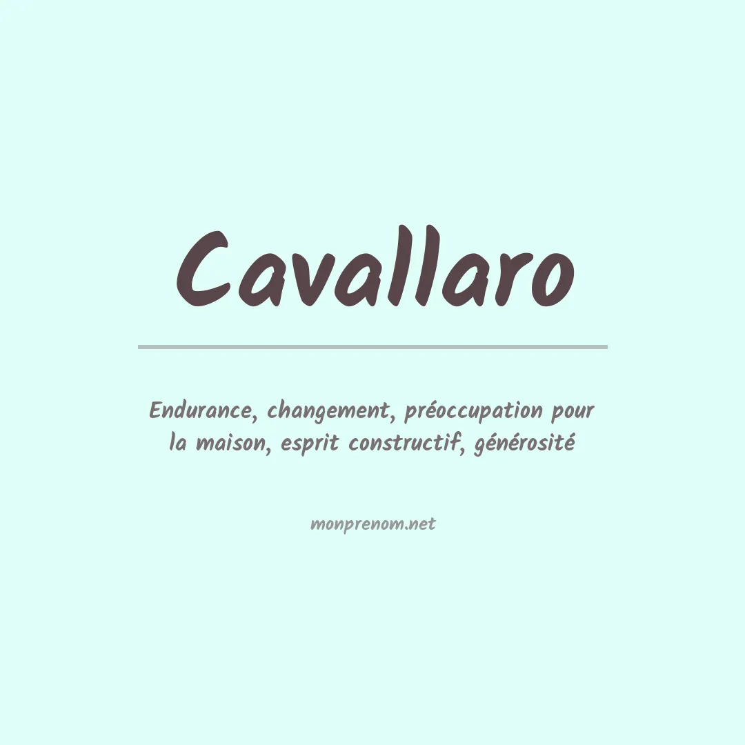 Prénom Cavallaro