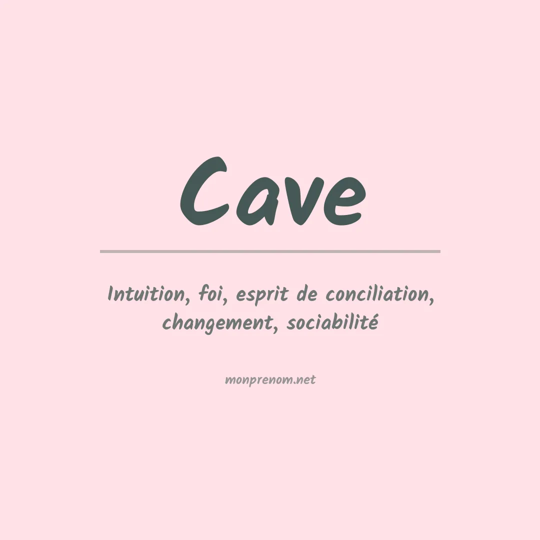 Prénom Cave