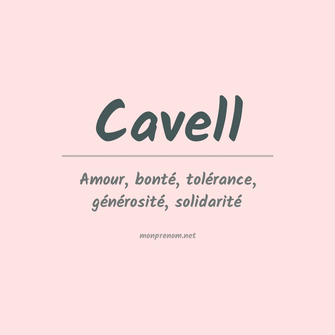 Prénom Cavell