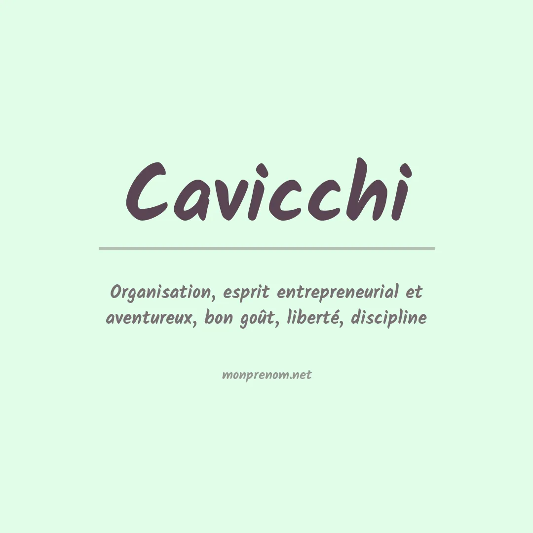 Prénom Cavicchi