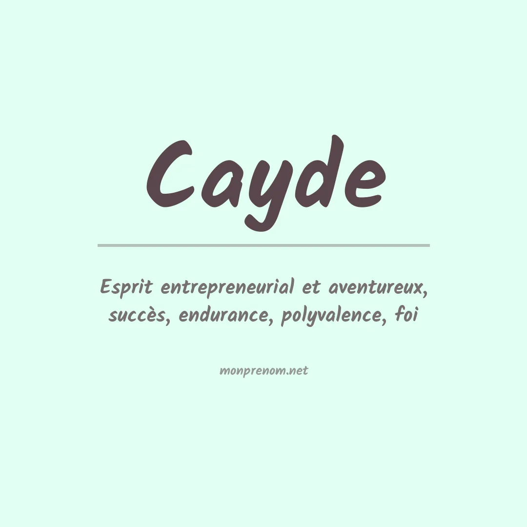 Signification du prénom Cayde