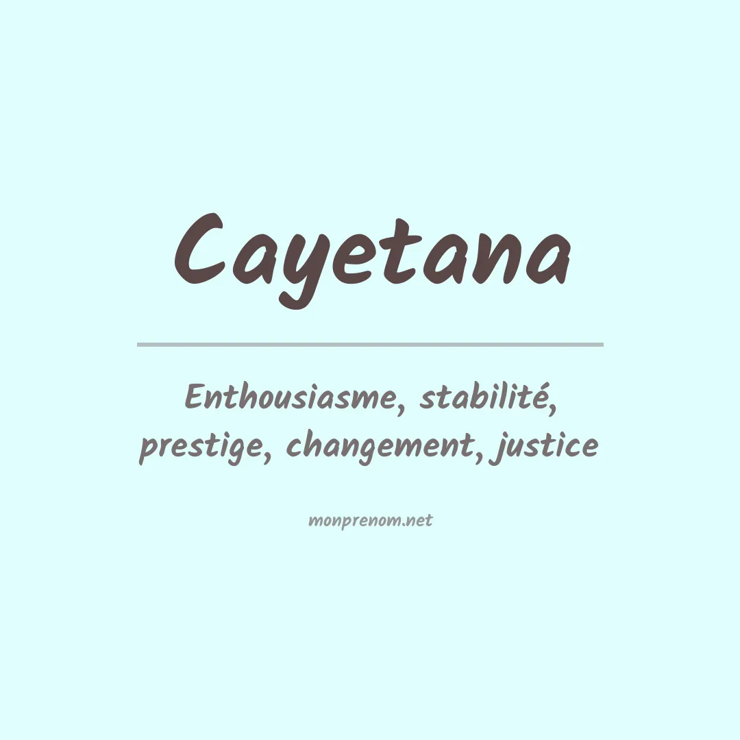 Signification du prénom Cayetana
