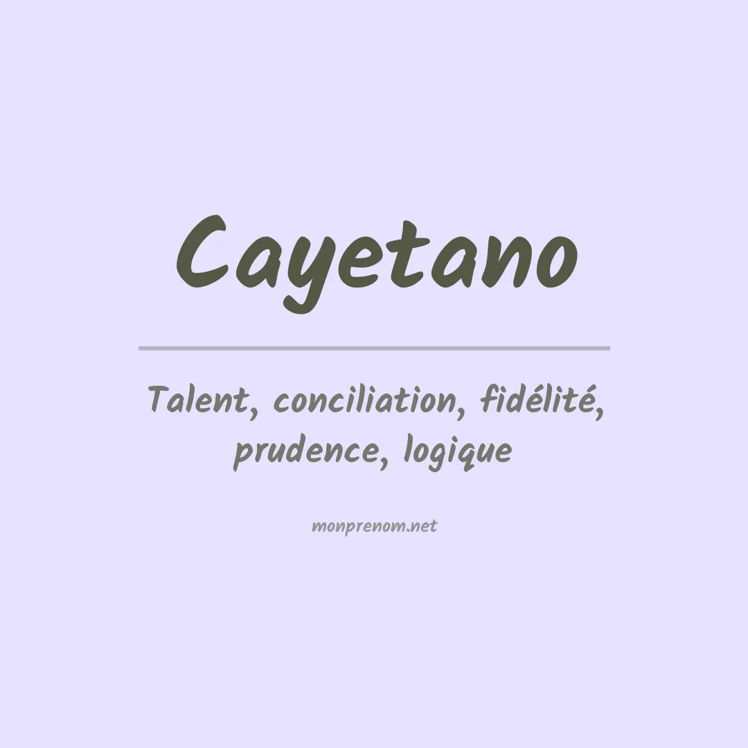 Prénom Cayetano