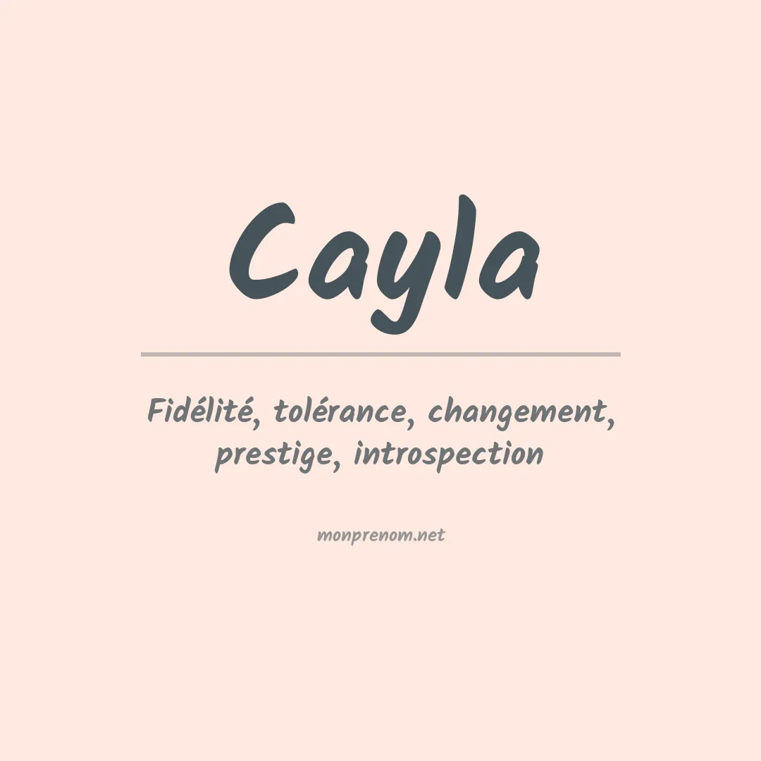 Prénom Cayla
