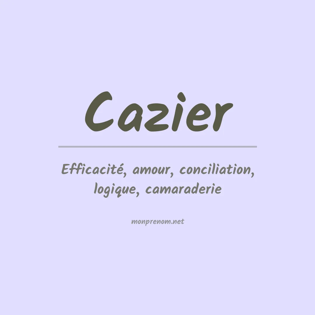 Prénom Cazier