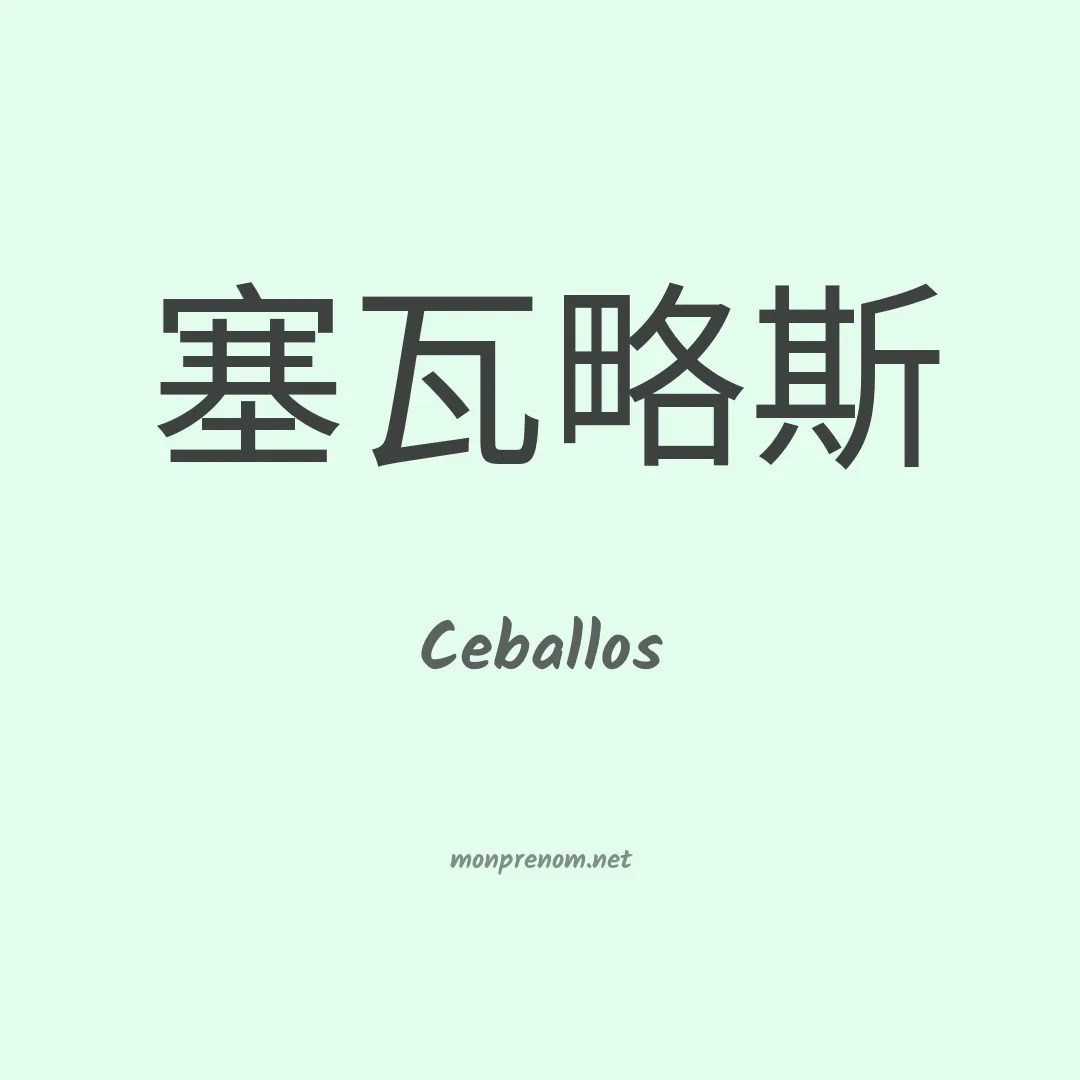 Ceballos en chinois