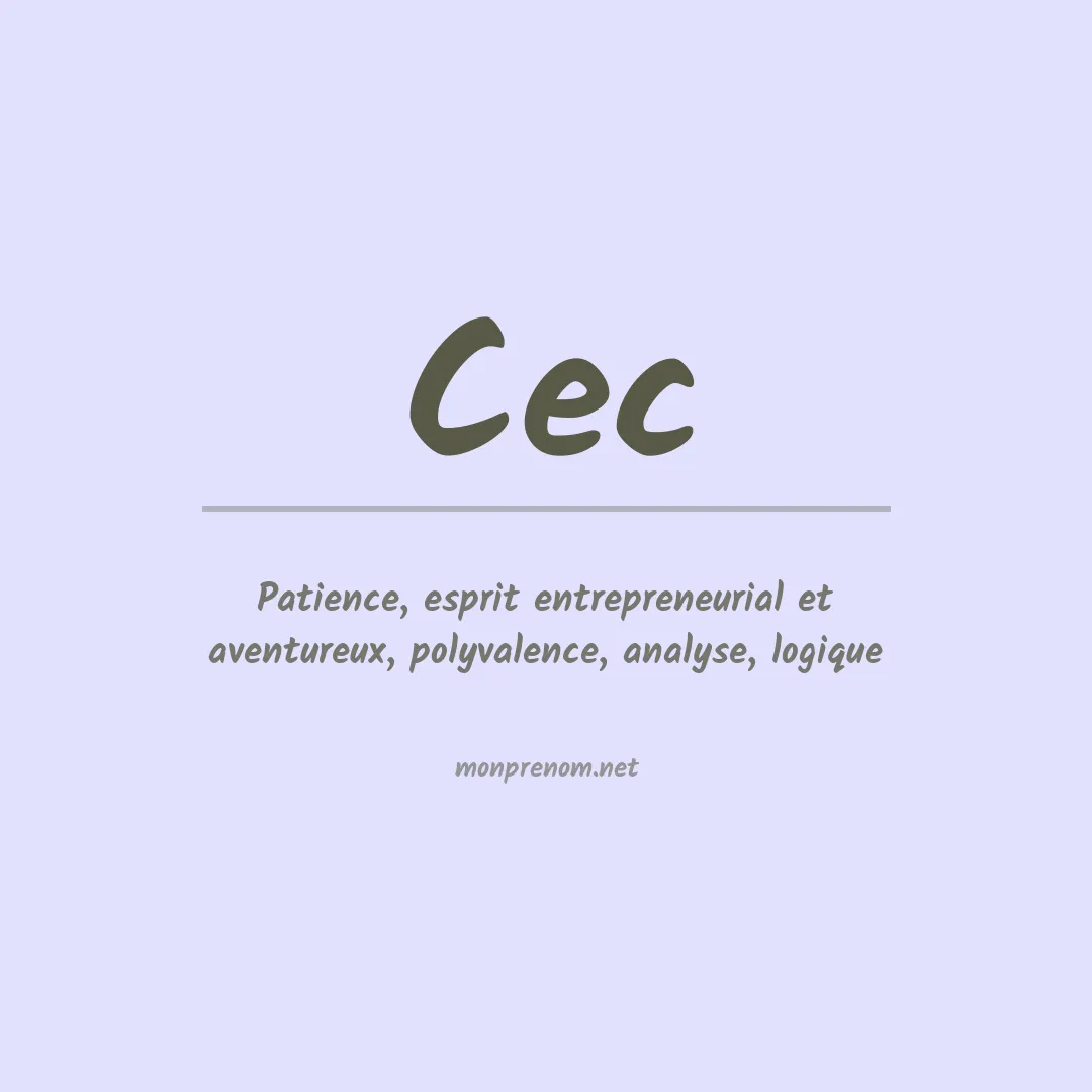 Prénom Cec