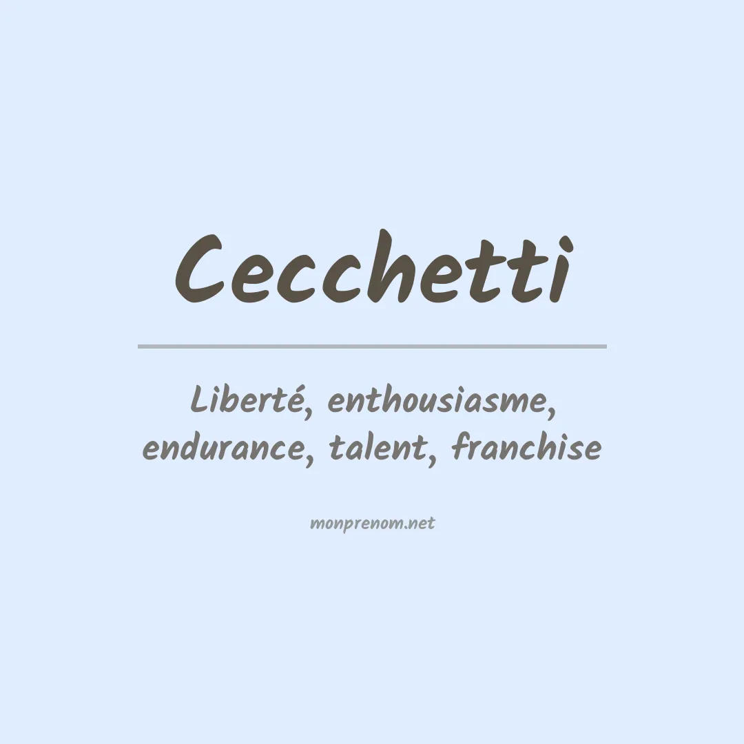 Prénom Cecchetti