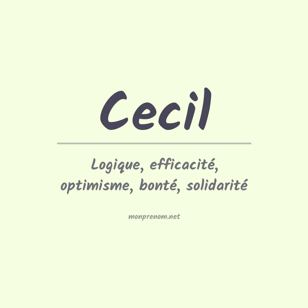 Prénom Cecil
