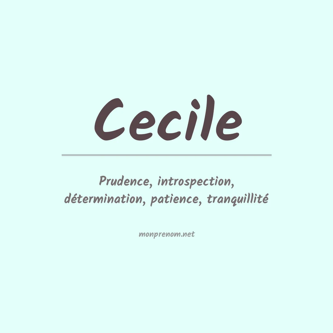 Prénom Cecile