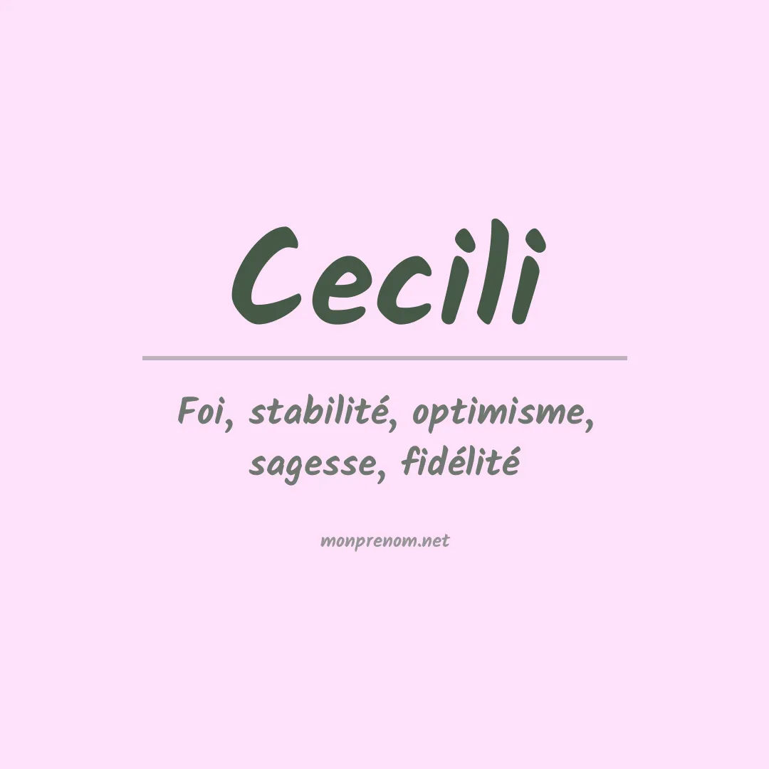 Signification du prénom Cecili