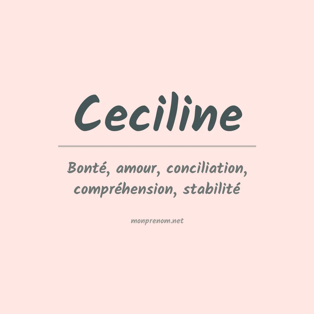Signification du prénom Ceciline