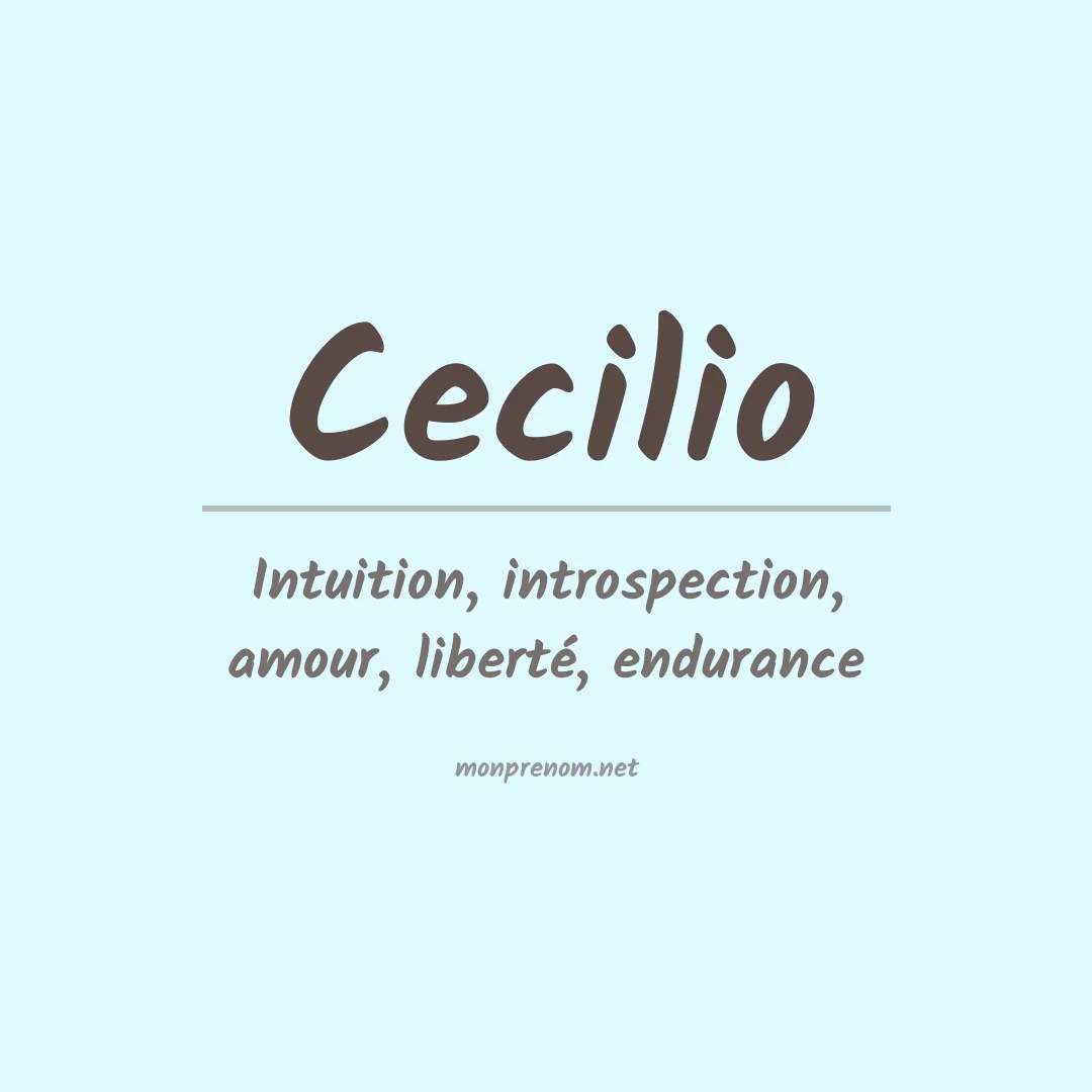 Prénom Cecilio