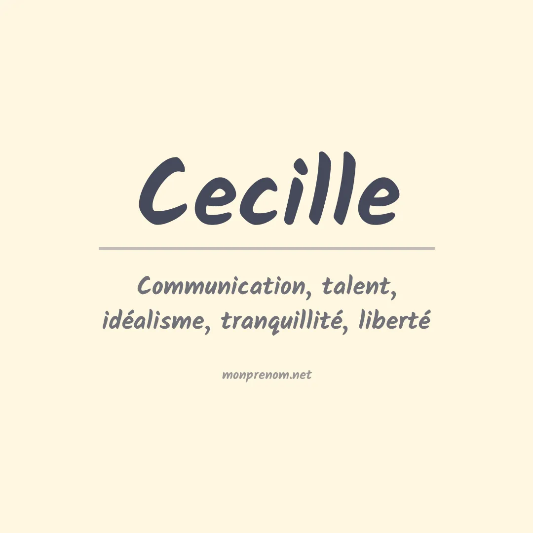 Signification du prénom Cecille