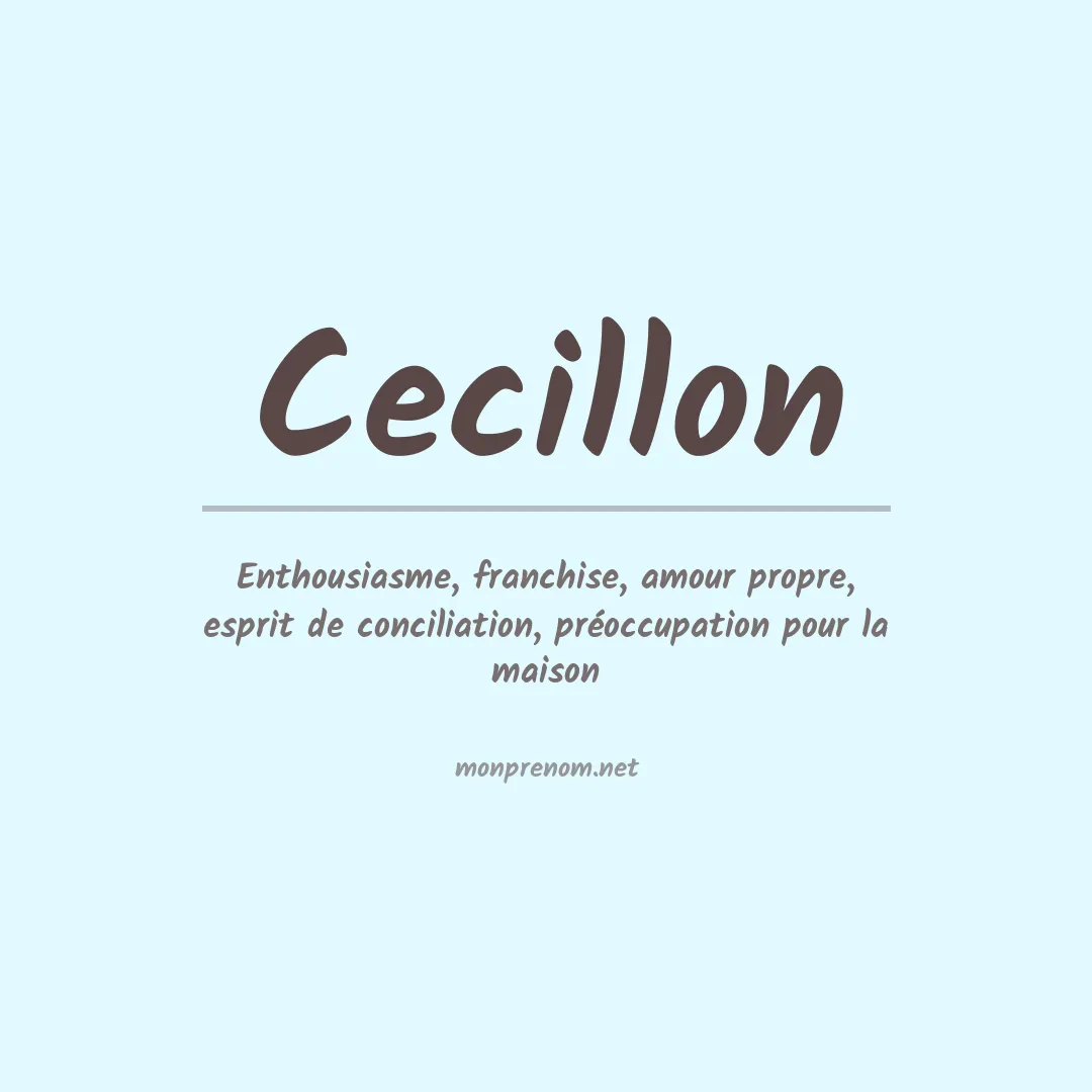 Signification du prénom Cecillon