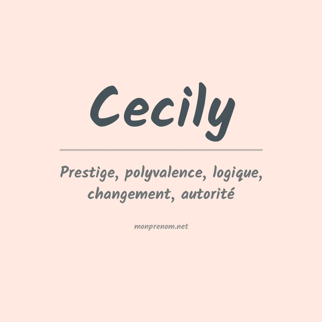 Signification du prénom Cecily